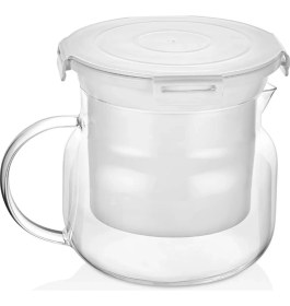 Resim 2.2 Litre Çok Renkli Cam Yoğurt ve Peynir Süzme Kabı 