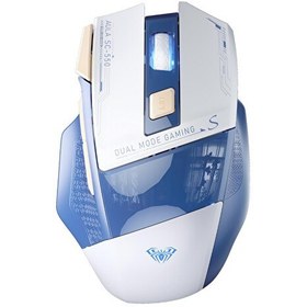 Resim Aula SC550 4800DPI 7 Tuşlu Makrolu 2.4GHz Kablosuz Optik RGB Oyuncu Mouse Mavi 