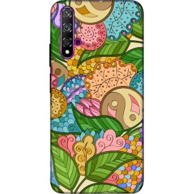 Resim Zipax Huawei Nova 5t Kılıf Baskılı Desenli Silikon - 8504 