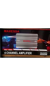 Resim MAX-6500 4 Kanal Oto Amfi | 4000W, Class Ab, 65WX4 @4ω, 100WX4 @2ω 