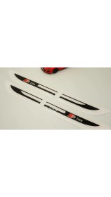 Resim DK Tuning Audi Q2 S Line Logo Yan Çamurluk 3m 3D Damla Silikon Yeni Nesil Logo Amblem 