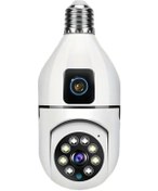 Resim 8mp E27 4k Wifi Ampül Kamera 360 Panoramik Görüşlü, Gece Görüşlü Kablosuz Akıllı Ip Kamera 