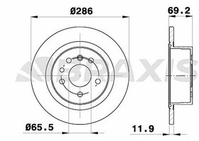 Resim Arka Fren Disk Aynasi Hava Sogutmasiz Omega B 2.0 2.5 24V 2.5Td 3.0 24V 94> 