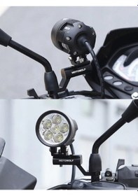 Resim Ayna Ayağına Motosiklet Telefon Tutucu - Aksesuar Takma Aparatı 