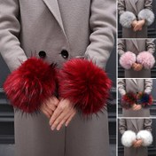 Resim 1 Çift Kadınlar için Yapay Tavşan Kürkü Manşet Kolları & Bilek Isıtıcıları - Dış Aktiviteler İçin Yumuşak Peluş Esnek Olmayan Kış Aksesuarları, Zengin Kırmızı/Siyah/Mavi/Gri/Pembe, Elde Yıkama/Kuru Temizleme, Mevsimlik Moda, Kabarık Doku, Lüks Hissettirme, Moda Bilek Takısı, Moda Severler 