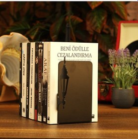 Resim Lamba Desenli Metal Kitap Tutucu 