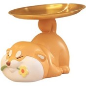 Resim Lijinxu Köpek Heykeli Masa Depolama Tepsisi Giriş Yolu Anahtar 