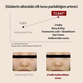 Resim Mary & May Tranexamic Acid+Glutathion Koyu Halka Karşıtı Aydınlatıcı Göz Çevresi Kremi 12 Grı 