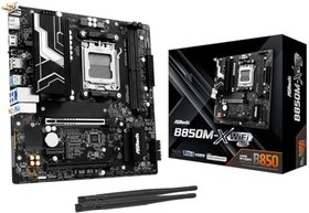 Resim ASRock B850M-X WiFi R2.0 Micro ATX Anakart, AMD AM5 Ryzen 9000, 8000 ve 7000, DDR5, 2x M2 SSD, HDMI, DP, Type-C, WiFi 6E 