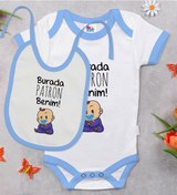 Resim Bk Kids Burada Patron Benim Tasarımlı Mavi Bebek Body Zıbın Ve Ma Çok Renkli 