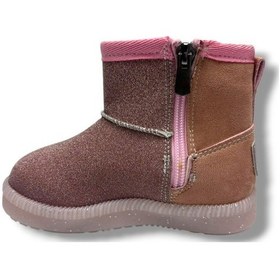Resim Arzen Bebe 630-26 Süet Simli Deri İçi Kürklü Işıklı Anatomik Kız Çocuk Bot 22-25 Pembe 