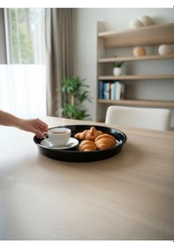 Resim Mybru Emaye Yuvarlak Fırın Tepsisi 34 X 5 Cm Siyah 