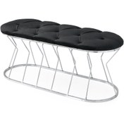 Resim evimedairherşey Chester Kum Saati Metal Ayak Bank Bench 90cm 