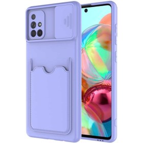 Resim Fibaks Galaxy A71 Uyumlu Kapak Slayt Sürgülü Kızaklı Kaydırmalı Kamera Korumalı Kılıf 