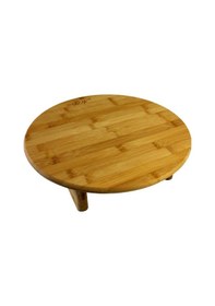 Resim Bambu Ayaklı Sunumluk, Servis, Kesim Tahtası Çap 32cm 
