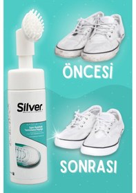 Resim Silver Güçlendirilmiş Fırçalı Spor Ayakkabı Bakım Temizleme Köpüğü 150 ML Çok Renkli 