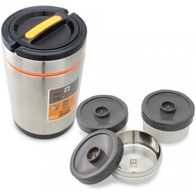 Resim Elista Paslanmaz Çelik Yemek Termos 3 Katlı Sızdırmaz Yemek Termosu Sefer Tası 1,9 Litre 