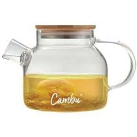 Resim Konak Züccaciye Bambu Kapak Cam Demlik 1lt 