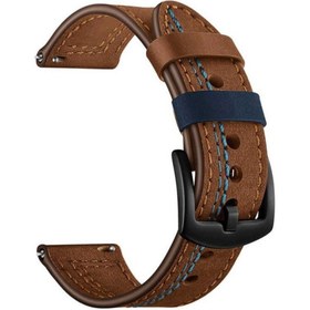 Resim Teleplus Amazfit Retro Neo Kordon Pu Deri KRD19 20\u002Fkhl Kahverengi 