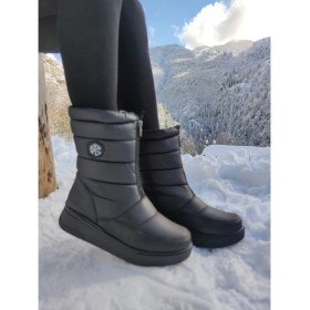 Resim Çiğdem Kundura Çiğdem Kar Botu - Kar 9 - Siyah-Önden-Fermuarlı - 37 