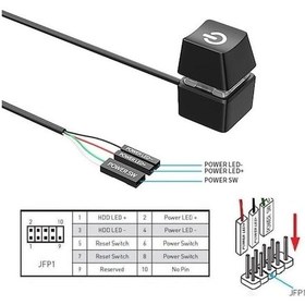 Resim Masaüstü Bilgisayar Güç Tuşu, Harici Pc Power Button Uzatma Kablosu, Power Tuşu 