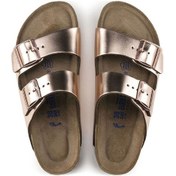 Resim Birkenstock Arizona Birko Flor Çift Bantlı Regular Fit Bakır Renk Terlik Sarı 