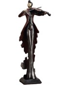 Resim Tenfowee Müzik Tutkunları İçin Retro Kemancı Figürü - Orta Boy Reçine Heykeli Ev Dekorasyonu Hediye Özel 