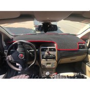 Resim 2007-2014 Modellerine Uygun Fiat Linea Torpido Koruma Halısı Kenar Renk Kırmızı 