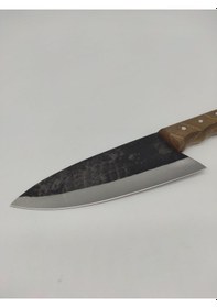 Resim Bursa Santoku Model Dövme Çelik Şef Bıçağı 