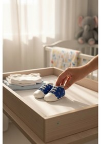 Resim Balbeybi Bebek Deniz Çapalı Figürlü Spor Ayakkabı Kaydırmaz Taban İlk Adım Sneaker Ortopedik Hafif Günlük Mavi 