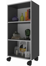 Resim Kenzlife Mutfak Dolabı Raziye 108 030 030 Gri Tekerlekli Banyo Evrak Ofis Ayakkabılık Kiler 