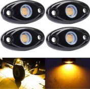 Resim Trendooze Turcoshop11 4 Adet Kehribar Led Kaya Jeep Kamyon Atv Utv Tavan Işık 