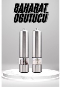 Resim Otomatik Tuz Ve Karabiber Öğütücü Baharat Öğütücü Tuz Karabiber Değirmeni Çok Renkli 