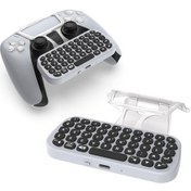 Resim Dobe Tp5-0556 Ps5 İçin Kulaklık Jakı İle Bluetooth Klavye Kablosuz Gamepad Beyaz 