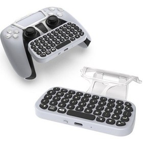 Resim Dobe Tp5-0556 Ps5 İçin Kulaklık Jakı İle Bluetooth Klavye Kablosuz Gamepad Beyaz 