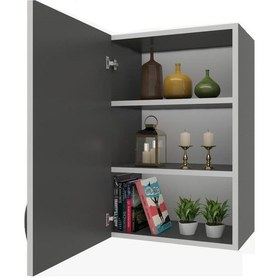 Resim Remora Mobilya Antrasit 60 x 60 x 32 Çok Amaçlı Dolap Antrasit 