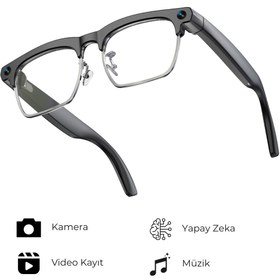 Resim DVYEN G3 Akıllı Kamera Gözlüğü Bluetooth Müzik Dinleme Fotoğraf Video Kaydı AI Çeviri Yapay Zeka Gözlük 