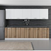 Resim Minar 300 Cm Mutfak Dolabı Beyaz Dore 300-D3 Beyaz 