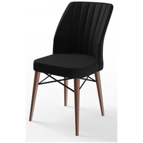 Resim Canisa Concept Flex Serisi Siyah Renk /gürgen Ayaklı Sandalye 6 Adet Siyah 