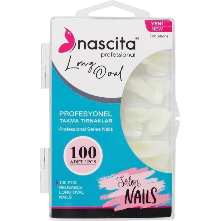 Nascita Long Oval Kutulu Takma Tırnak 100’lü Set NASNAIL00165 Fiyatı ve Özelliklerı - Badem