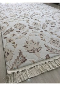 Resim Flora Halı Adonis 0761 B 160X230 Beyaz Turkuaz Vizon 4 M2 Halı ! 