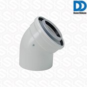 Resim Demirdöküm Uyumlu 60/100 Hermetik Kombi İlave Dirsek - 45° 