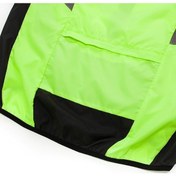 Resim Didadodo Erkek Bisiklet Ceketi Rüzgar Geçirmez Yansıtıcı Uzun Kollu Bisiklet Forması Bisiklet Ceketi Sürüş Koşu İçin Yeşil Yeşil 