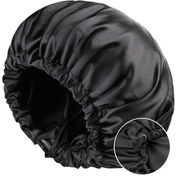 Resim Satin Bonnet For Sleeping Adjustable Bonnet For Curly Hair Bonnets Double Layer Large Satin Lined Sleep Cap For Women 