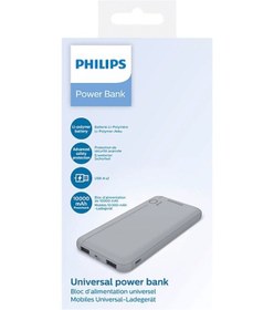 Resim Philips DLP1810CW 10.000 mAh 2xUSB-A 2.1A USB-C Taşınabilir Powerbank Gri 