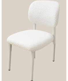 Resim Bohem Sandalye Kılıfı Yeni Model Sandalye Örtüsü Jakarlı Tuğla Desen 1 Adet Krem 