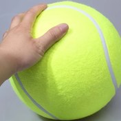 Resim Büyük köpekler için 24 cm dev tenis topu - Dayanıklı, etkileşimli köpek oyuncağı, eğitim ve oyun için, pil gerektirmez. 