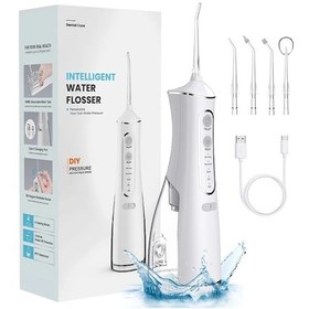 Resim Oral Irrigator Taşınabilir Sulu Diş İpi Usb Şarj Edilebilir Su Jeti İpi Kürdan White 