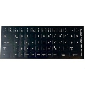 Resim Aghbilgisayar F Klavye Stiker Türkçe Klavye Yapışkan Harf Dizilimi Turkish F 