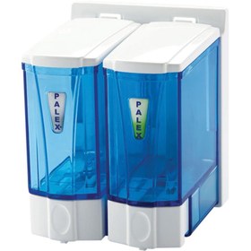 Resim Omnisoft PLX 3564-1 Mini Sıvı Sabun Dispenseri Çiftli 250 ml Şeffaf Mavi 